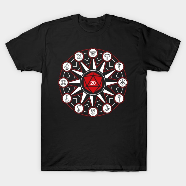 D20 Star - United We Stand - D&D T-Shirt by RetroReview